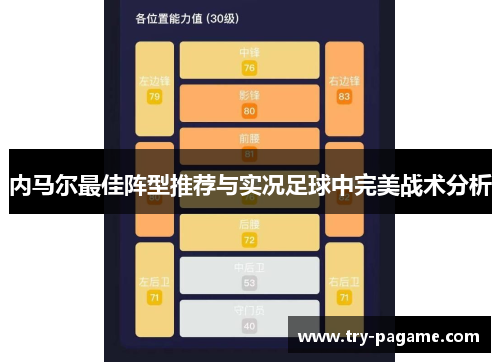 内马尔最佳阵型推荐与实况足球中完美战术分析