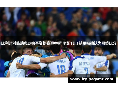比利时对阵瑞典欧锦赛资格赛遭中断 半场1比1结果被确认为最终比分
